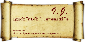 Igyártó Jeremiás névjegykártya